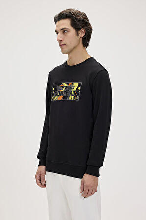 Bad Bear CAEN CREWNECK / NIGHT Siyah Erkek Sweat/Sweatshirt