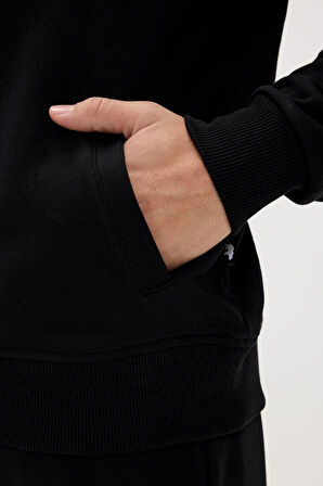 Runway Siyah Erkek Baskılı Sweatshirt