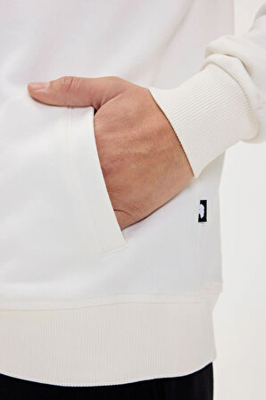 Runway Beyaz Erkek Baskılı Sweatshirt