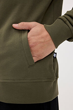 Runway Haki Erkek Baskılı Sweatshirt