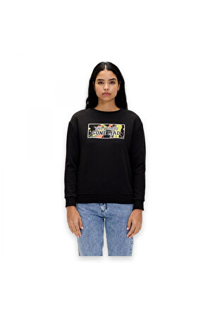 Bad Bear 24.04.12.002 Re-Carina Crewneck Sweat Siyah Unisex Sweatshirt
