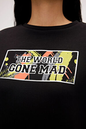 Re-Carina Siyah Kadın Sweatshirt