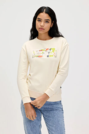 Re-Carina Beyaz Kadın Sweatshirt