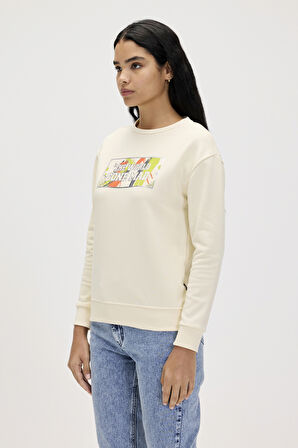 Re-Carina Beyaz Kadın Sweatshirt