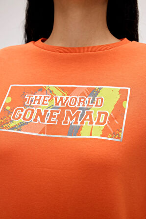 Re-Carina Turuncu Kadın Sweatshirt