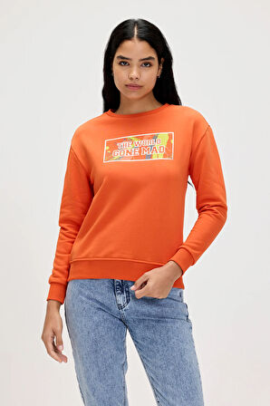 Re-Carina Turuncu Kadın Sweatshirt