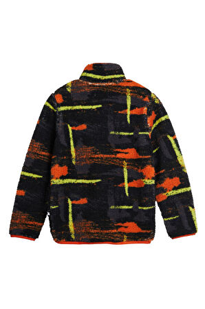 Vernon Siyah Çocuk Full-Zip Polar Sweatshirt