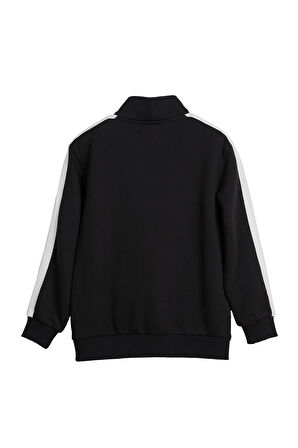 Harvey Siyah Çocuk Full-Zip Sweatshirt 