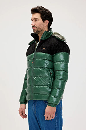 Albert Koyu Yeşil Erkek Puffer Mont