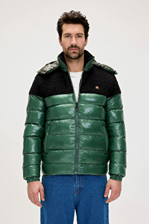 Albert Koyu Yeşil Erkek Puffer Mont