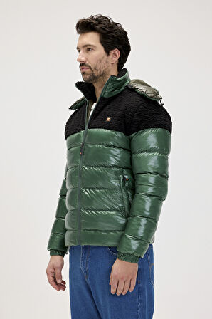Albert Koyu Yeşil Erkek Puffer Mont