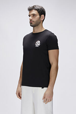 Draco Siyah Erkek Baskılı Tişört