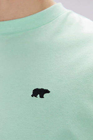 Bad Bear Damon Su Yeşili Erkek Oversize Tişört