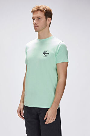 Pard Yeşil Erkek Baskılı Tişört 25.01.07.018-Yeşil