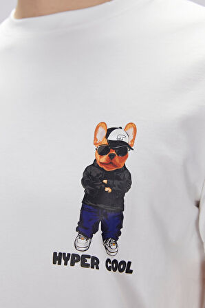 Bad Bear Hyper Beyaz Erkek Baskılı Tişört