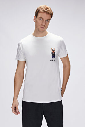 Bad Bear Hyper Beyaz Erkek Baskılı Tişört