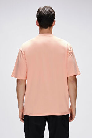 Hyper Mellow Peach Men's Printed T-Shirt 25.01.07.023-Turuncu