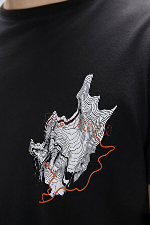 Gerald Siyah Erkek Baskılı Tişört