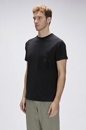 Simon Siyah Erkek Baskılı Tişört