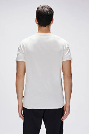 Simon Beyaz Erkek Baskılı Tişört