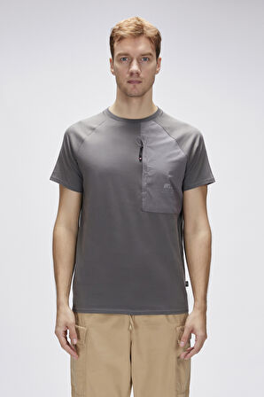 Simon Antrasit Erkek Baskılı Tişört