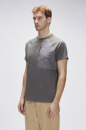 Simon Antrasit Erkek Baskılı Tişört