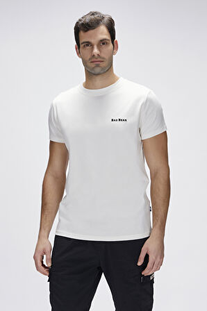 Baldwin Beyaz Erkek Baskılı Tişört