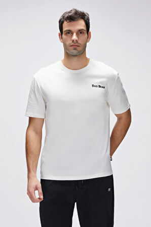 Eddy Beyaz Erkek Baskılı Tişört
