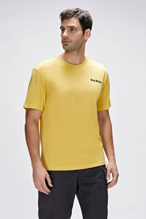 Eddy Sarı Baskılı Tişört