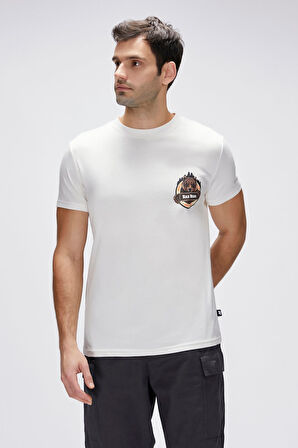 Bad Bear Flint Beyaz Erkek Baskılı Tişört