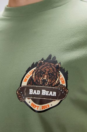 Bad Bear Flint Yeşil Erkek Baskılı Tişört