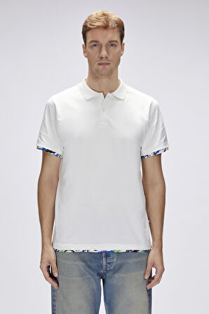 Rubin Beyaz Polo Yaka Erkek Tişört