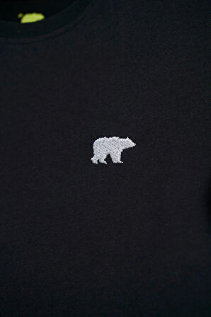 Solid Siyah Basic Çocuk Tişört