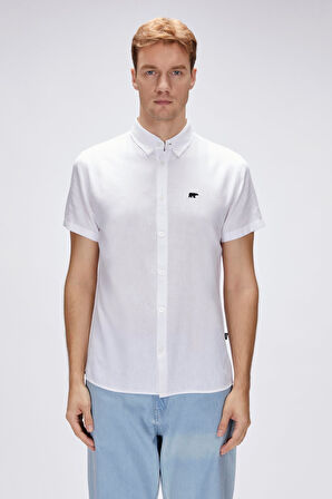 Bad Bear Tindra Beyaz Kısa Kollu Erkek Gömlek