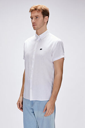 Bad Bear Tindra Beyaz Kısa Kollu Erkek Gömlek