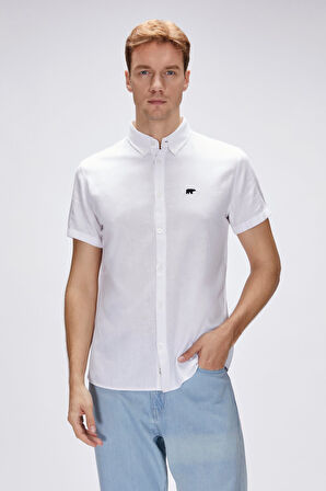 Bad Bear Tindra Beyaz Kısa Kollu Erkek Gömlek