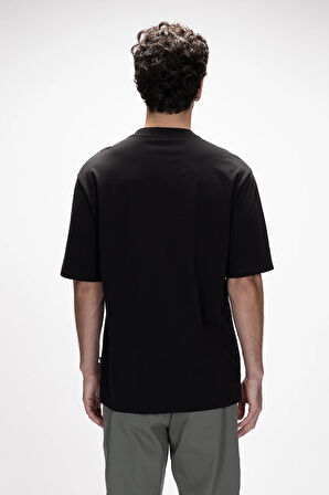 Collage Siyah Basic Erkek T-Shirt