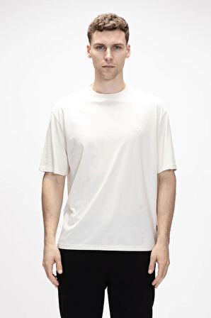 Collage Beyaz Basic Erkek T-Shirt