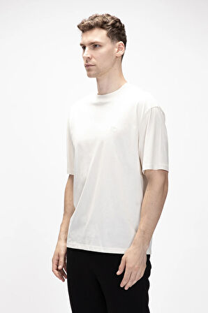 Collage Beyaz Basic Erkek T-Shirt