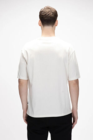 Collage Beyaz Basic Erkek T-Shirt