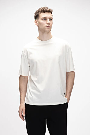 Collage Beyaz Basic Erkek T-Shirt