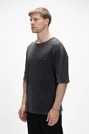 Wild Siyah Baskılı Erkek T-Shirt