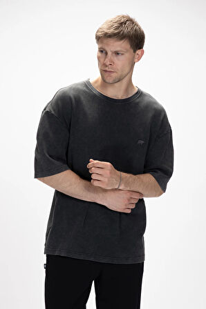 Wild Siyah Baskılı Erkek T-Shirt