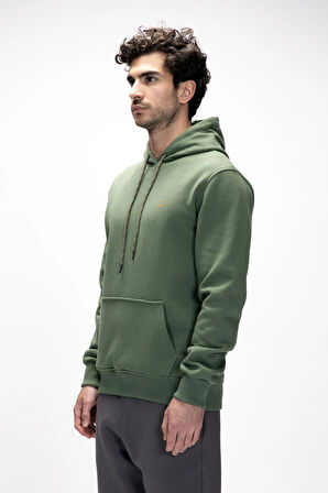 Sea Soluk Yeşi̇l Kapüşonlu Erkek Sweatshirt