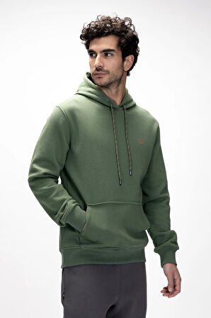 Sea Soluk Yeşi̇l Kapüşonlu Erkek Sweatshirt