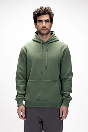 Sea Soluk Yeşi̇l Kapüşonlu Erkek Sweatshirt