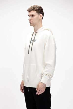York Marshmallow Kapüşonlu Oversize Erkek Baskılı Sweatshirt
