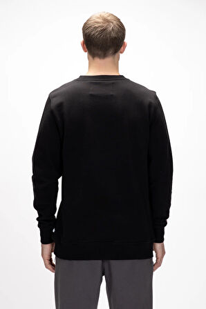 Acme Si̇yah  Erkek Baskılı Sweatshirt