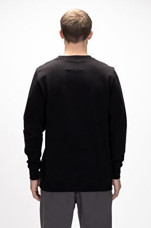 Acme Si̇yah  Erkek Baskılı Sweatshirt