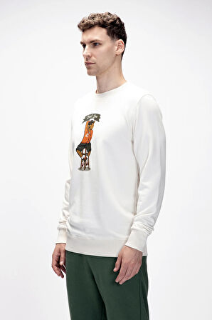Acme Marshmallow Erkek Baskılı Sweatshirt
